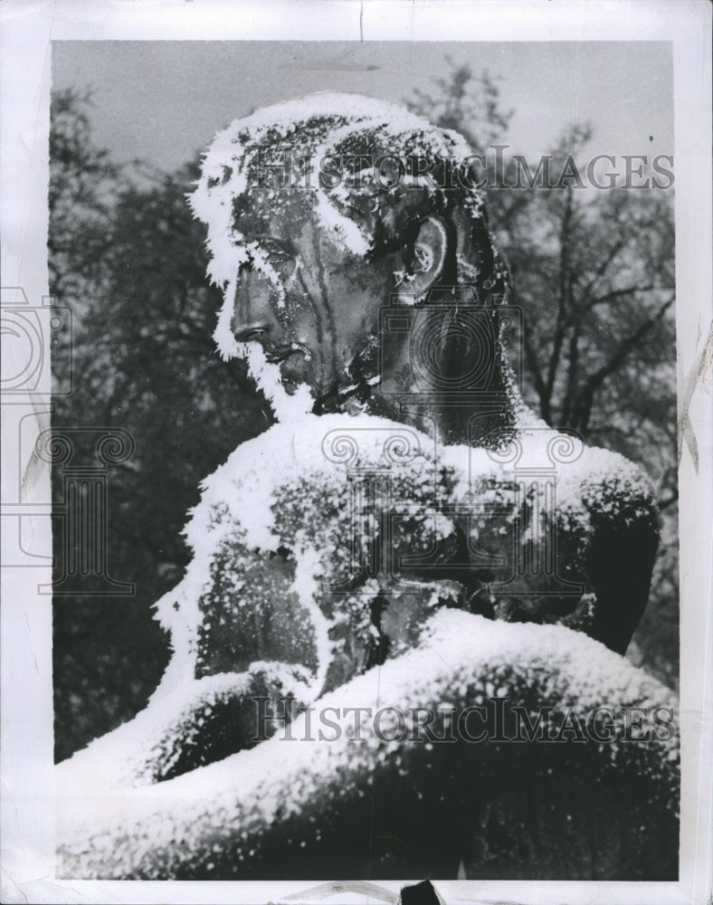 1952 Stockholm Heavy Fog Cold Front Ice Statue &quot;Idyll Nature&#39;s Art - Historic Images