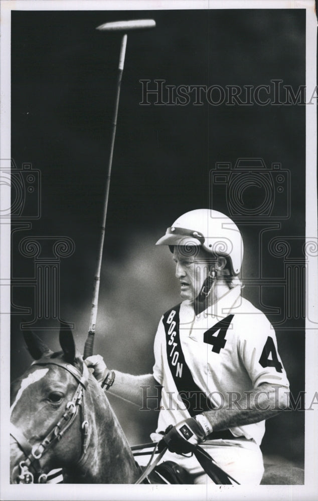 1991 L.A. Kings Hockey Player Larry Robinson Tries Hand Playing Polo - Historic Images