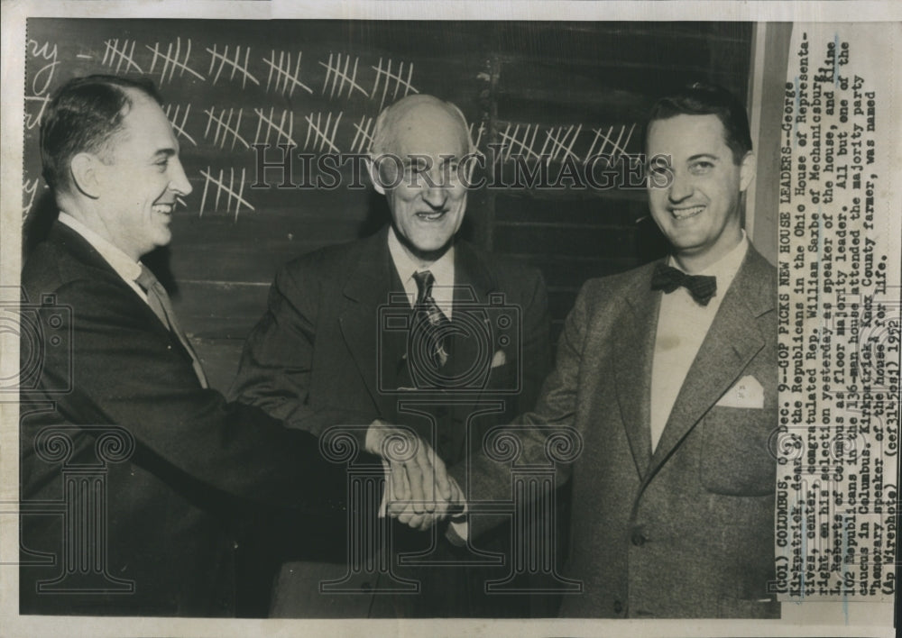 1952 Rep. William Saxbe made new GOP Speaker of House  - Historic Images
