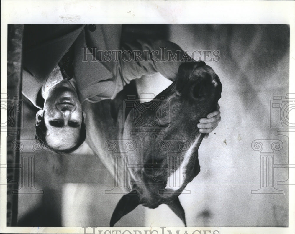 1982 Bill Tauber  Poses With Best Polo Pony, Cherokee Maiden - Historic Images