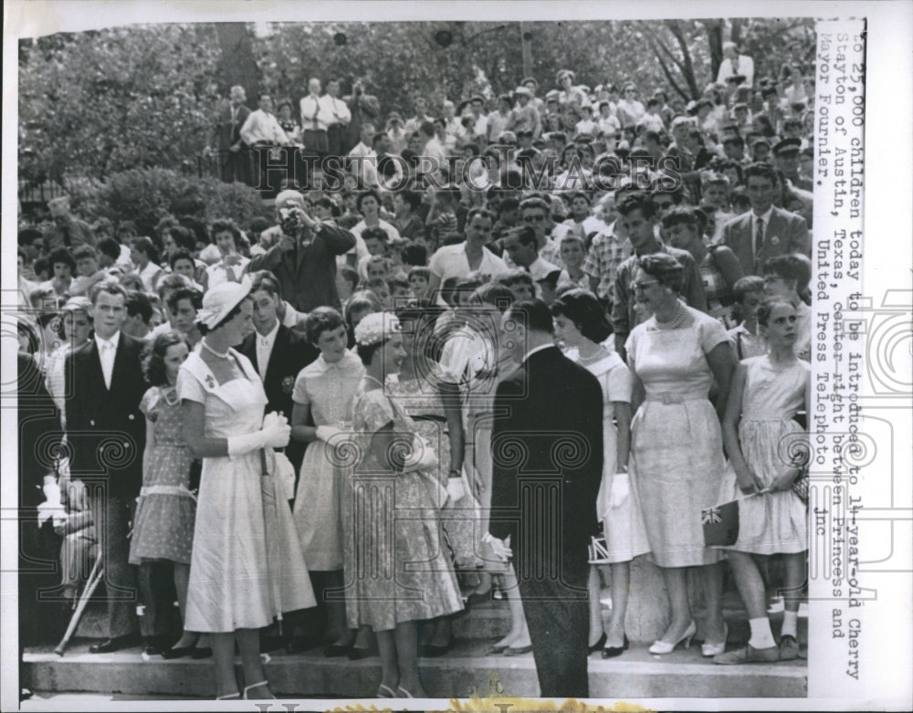 1958 Princess Margaret, Mayor Fournier, Austin Texas - Historic Images