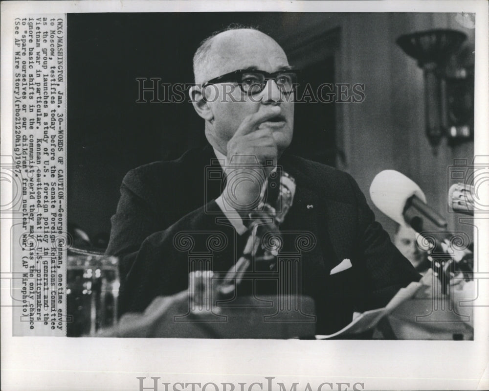 1967 George Kennan testifies before the Senate Foreign Relations - Historic Images