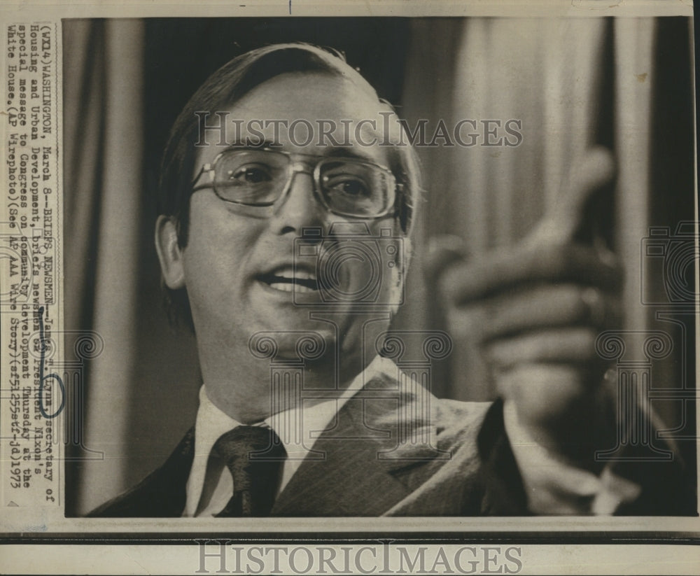 1973 James T. Lynn, secretary of Housing &amp; Urban Development. - Historic Images