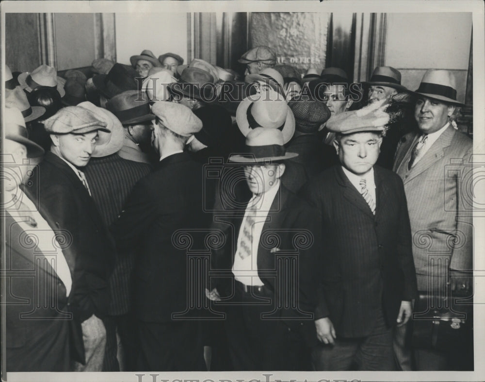 1929 Crowd Gather At Judge Marschners Court Room For The Wood Case - Historic Images