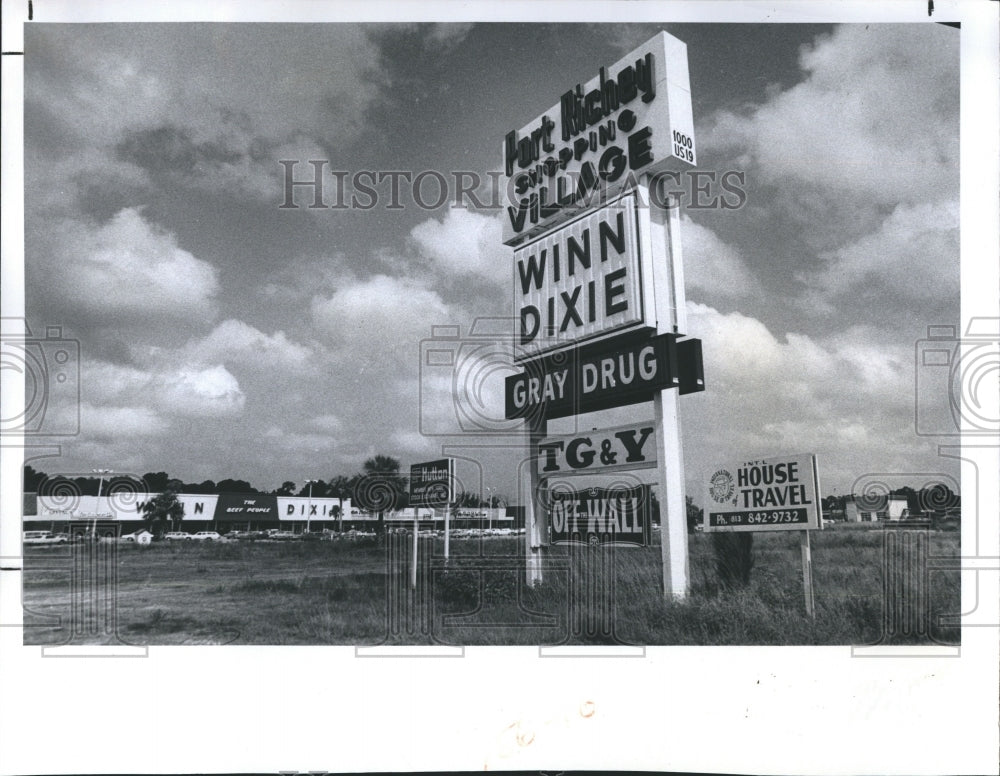 1977 Shopping Center Building Not Completed Due To Financial Issues - Historic Images