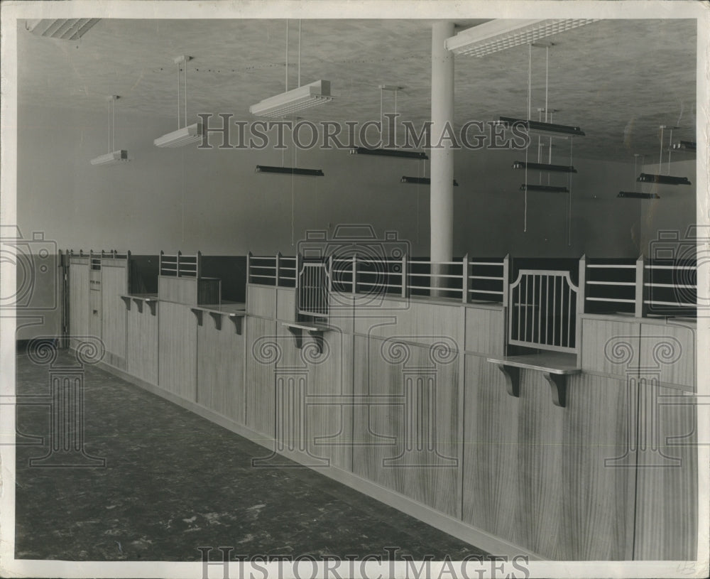 1950 Press Photo Interior of Allendale Station Post Office in St. Petersburg, FL - Historic Images