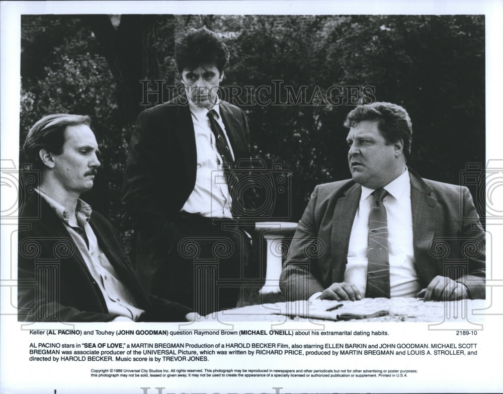 1989 Al Pacino John Goodman And Michael O&#39;Neill In Movie Sea Of Love - Historic Images