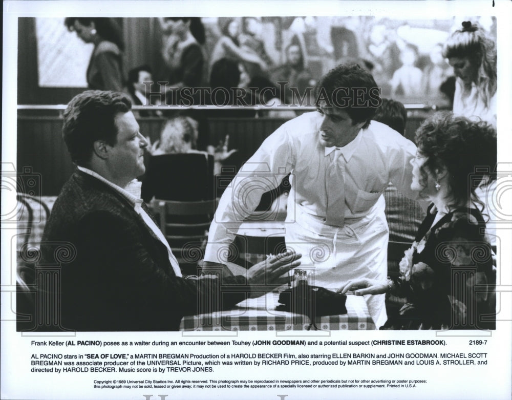 1989 Actor John Goodman Al Pacino Christine Estabrook Sea Love Movie - Historic Images