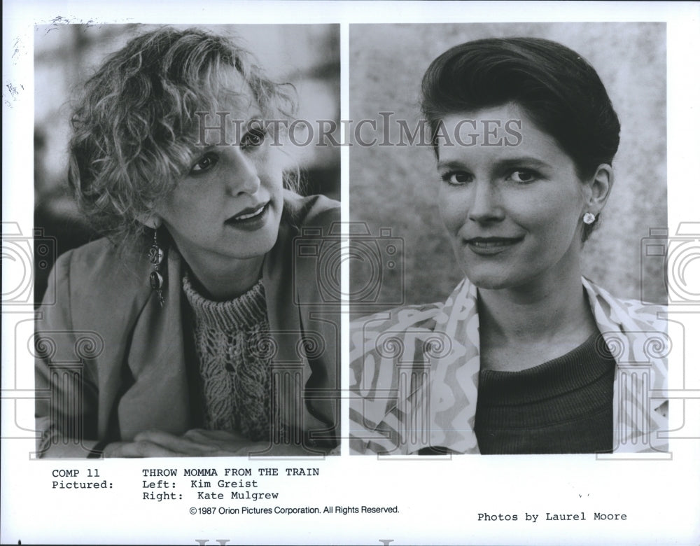 1987 L to R: Actresses Kim Greist and Kate Mulgrew, head shots. - Historic Images
