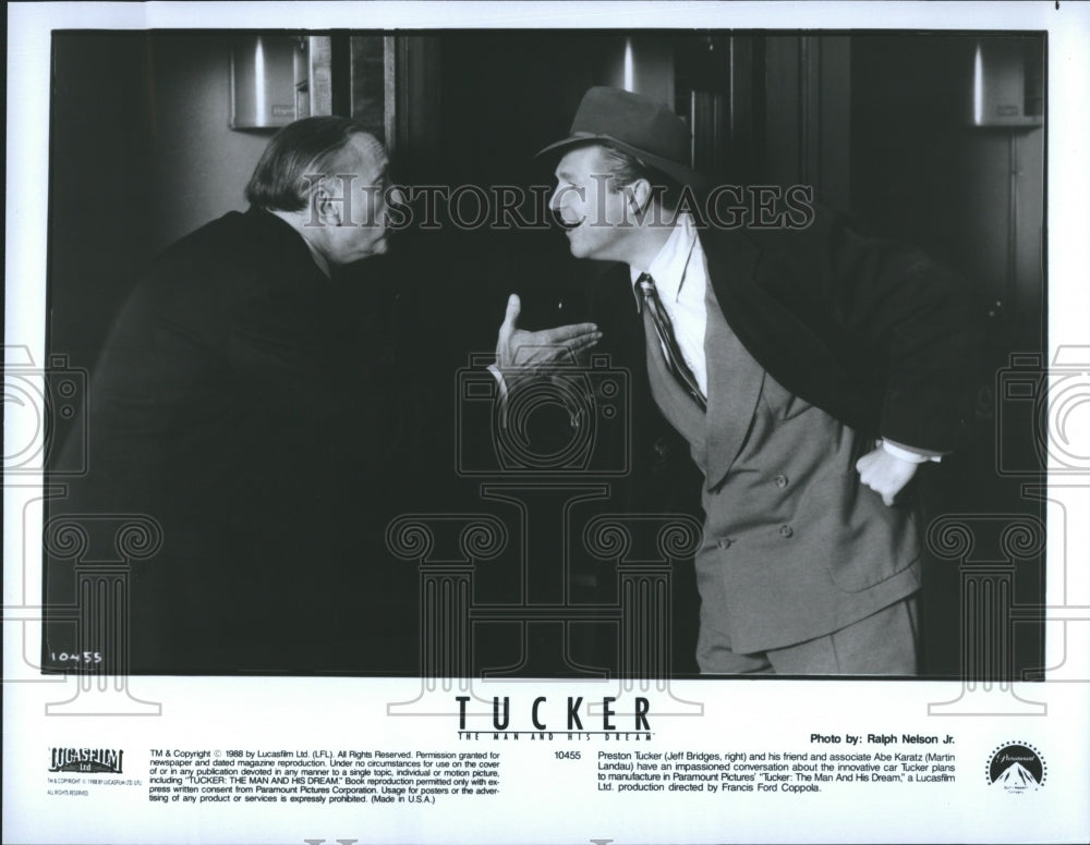 1988 Jeff Bridges Martin Landau Film &quot;Tucker The Man And His Dream&quot; - Historic Images