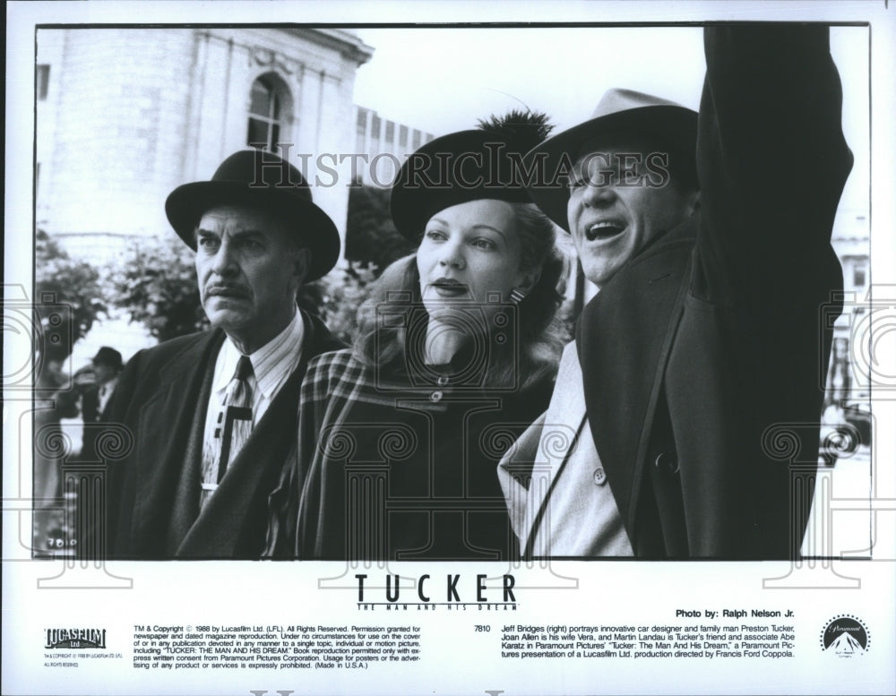 1988 Tucker Actors Jeff Bridges Joan - Historic Images