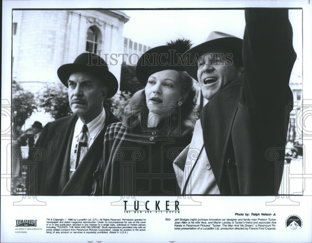 1988 Actor Jeff Bridges, Joan Allen and Martin Landau - Historic Images