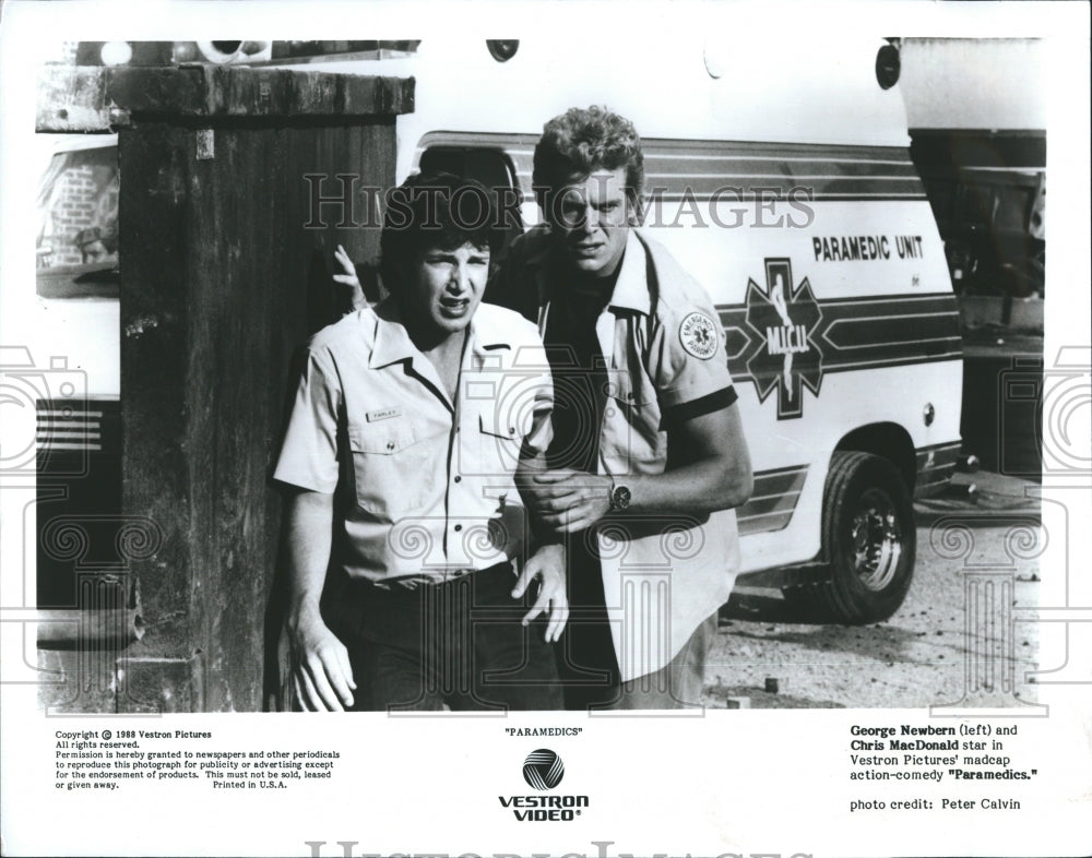 1988 Paramedics George Newbern Chris MacDonald Actors  - Historic Images