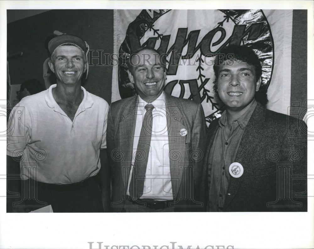 1989 Bill Lee, Darrell Brandon, and Bernie Carbo, Winter Haven Super - Historic Images