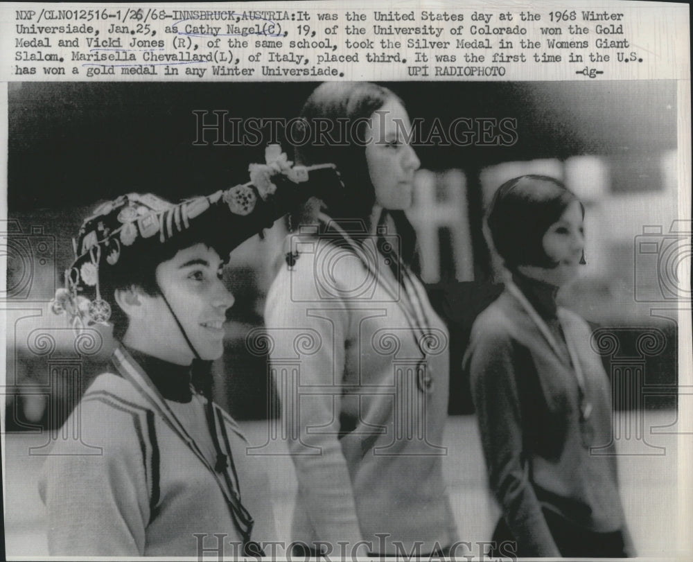 1968 Cathy Nagel Vicld Jones Marisella Chevllard Winter Universiade - Historic Images