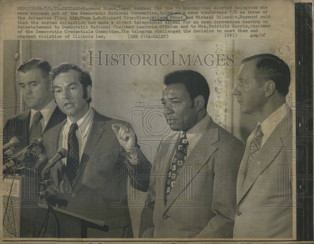 1972 Wilson Frost, Troy, Simon, Bilandir, Former Dem. Candidates - Historic Images