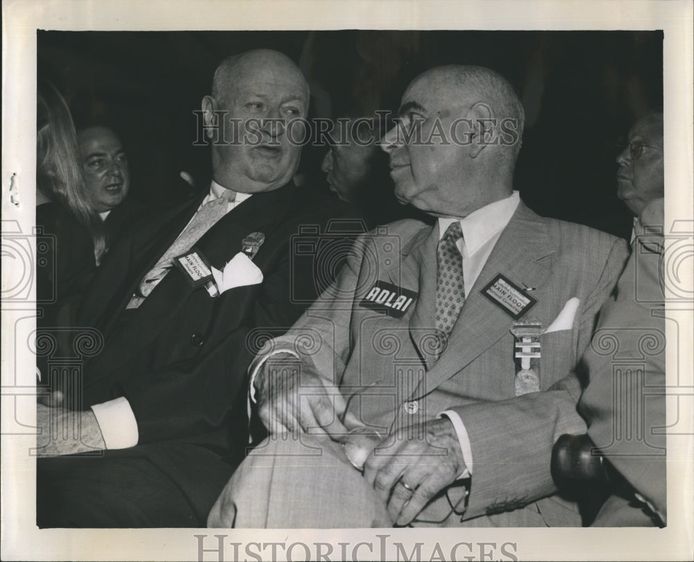 1956 Jim Farley &amp; ex- Gov. Herbert Lehman of New York at convention - Historic Images