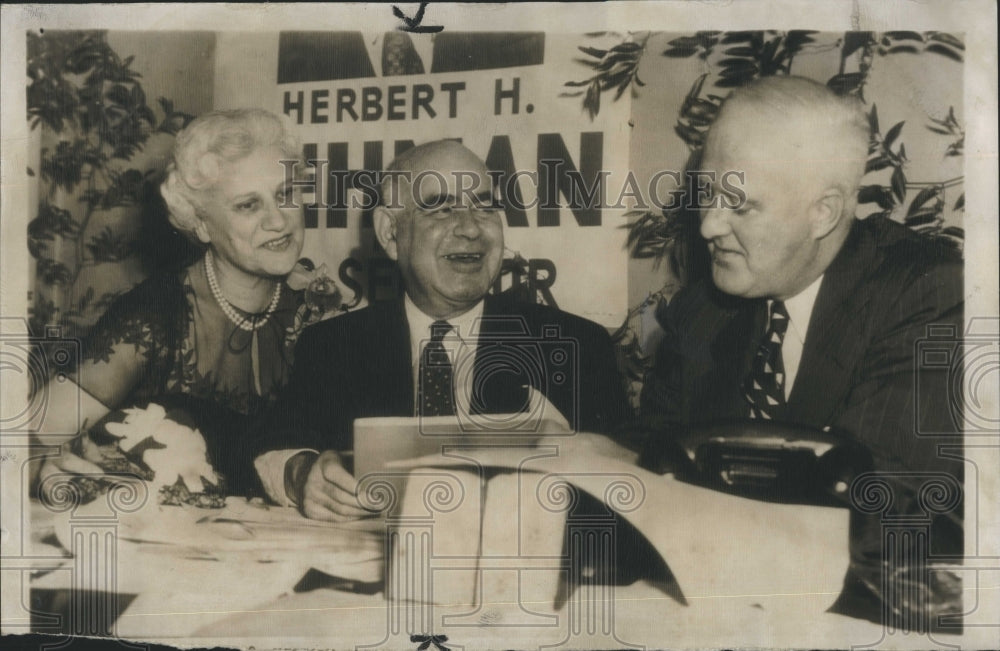 1949 Senator Herbert Lehman Wife Edward Maguire  - Historic Images