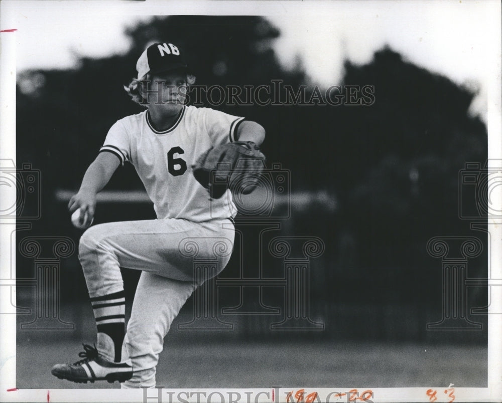 1975 Little League Pitcher Glenn Jenkins National Bank  - Historic Images