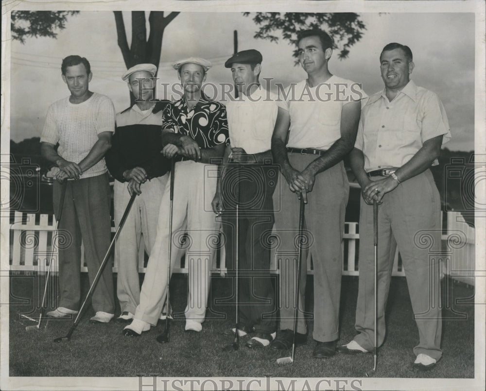 1950 Joe Burgdorf, Tex Ellison, Jack McGiverin, Church Thornton - Historic Images