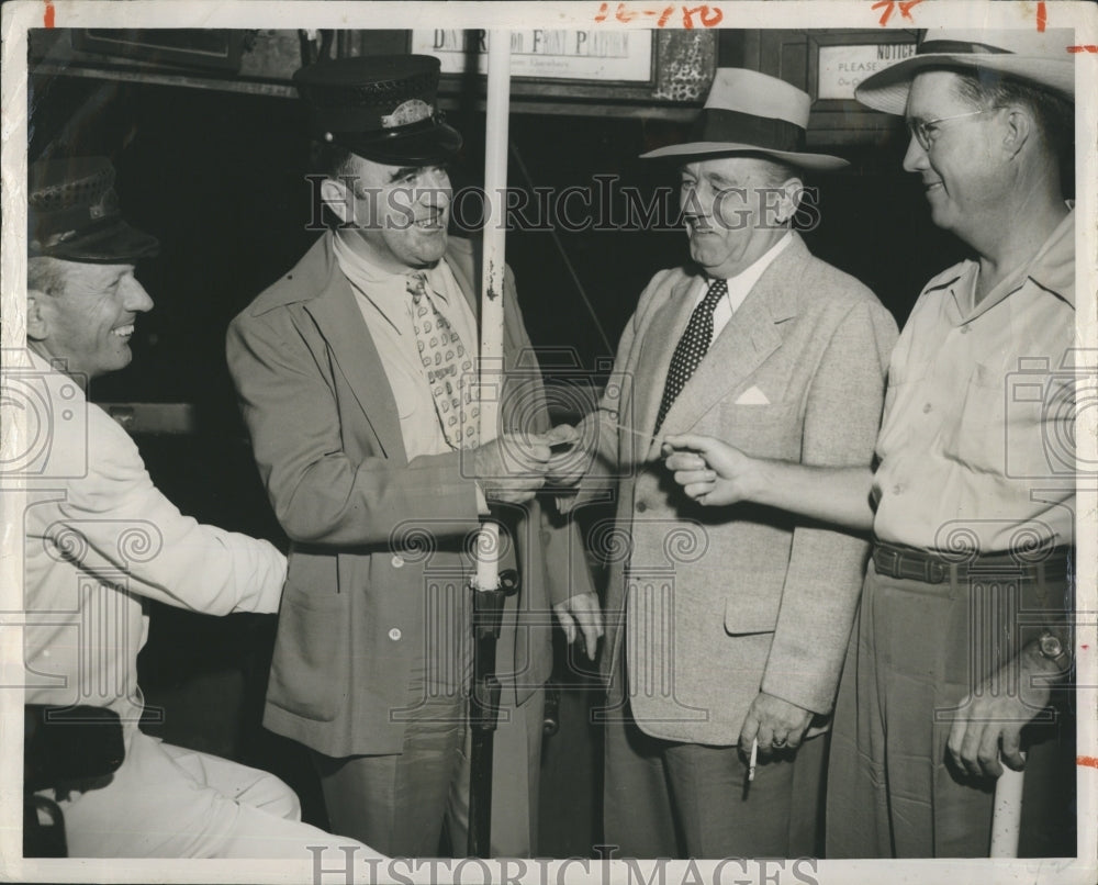 1949 City Manager Ross Windom, Councilmen Paul Barnes & Cy Harrison - Historic Images
