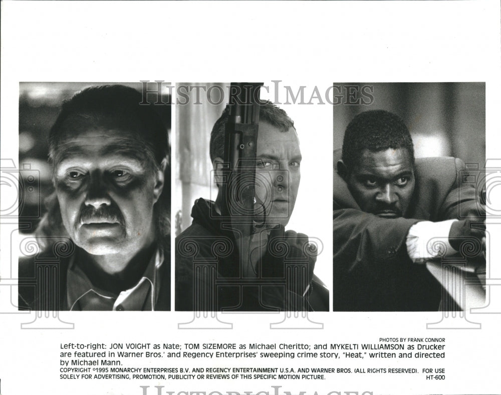 1995 Jon Voight, Tom Sizemore &amp; Mykelti Williamson in &quot;Heat&quot; - Historic Images