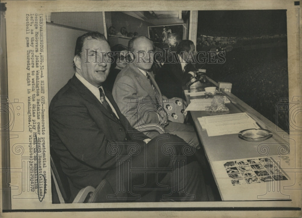 1972 Democratic Pres candidate George McGovern w/ Edward Bennett Wil - Historic Images