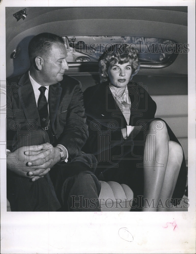 1959 Mayor John Burroughs Corinne Calvet  - Historic Images