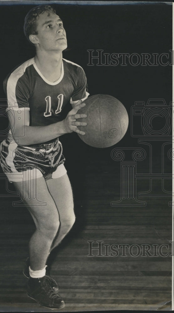 1942 Dwight Ranney Green Devil Basketball - Historic Images