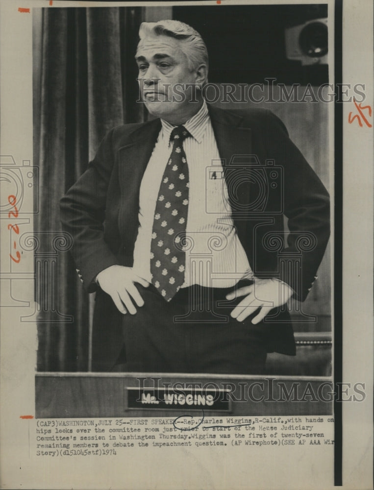 1974 Rep. Charles Wiggins of California. - Historic Images