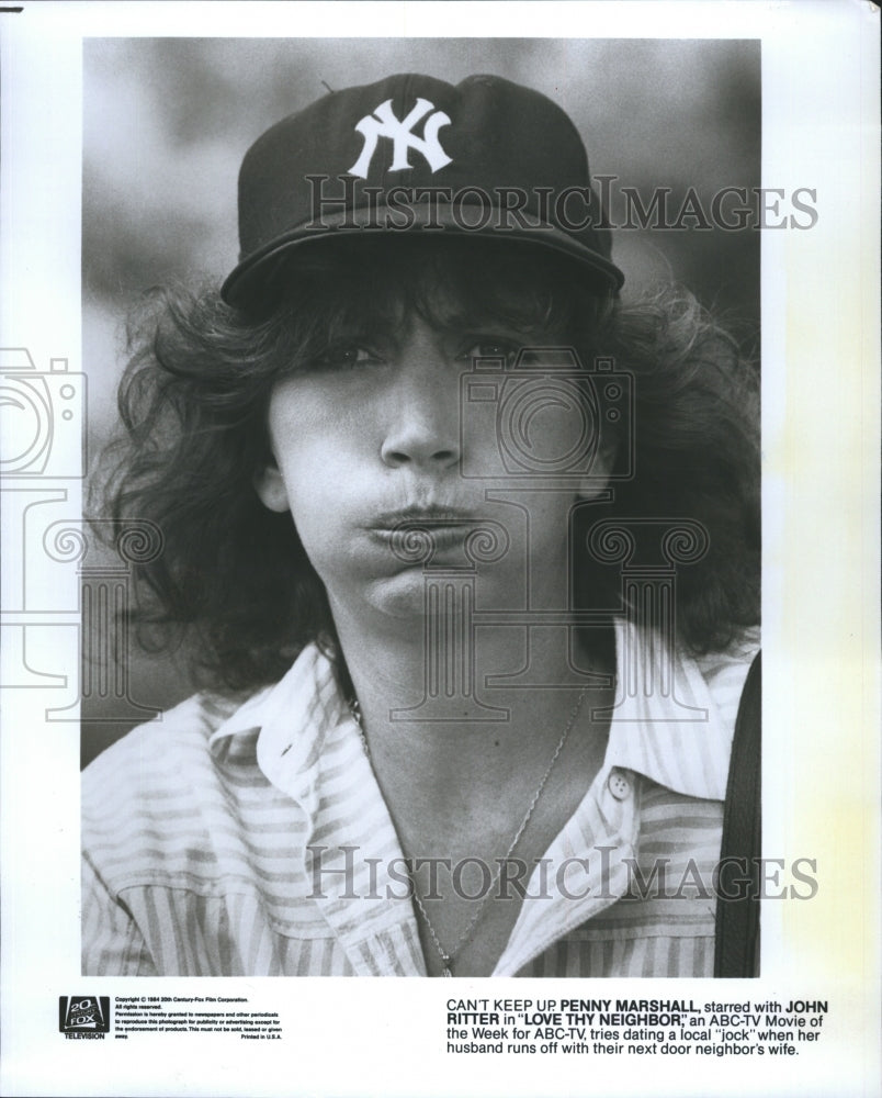 1984 Actress Penny Marshall stars in "Love Thy Neighbor" - Historic Images