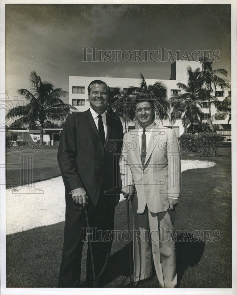 Press Photo Chick Harbert &amp; Bob Peters of Mackle Company, St. Lucie Country Club - Historic Images