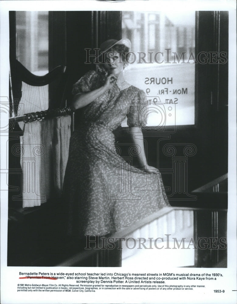 1981 Actress Bernadette Peters in 'Pennies From Heaven'  - Historic Images