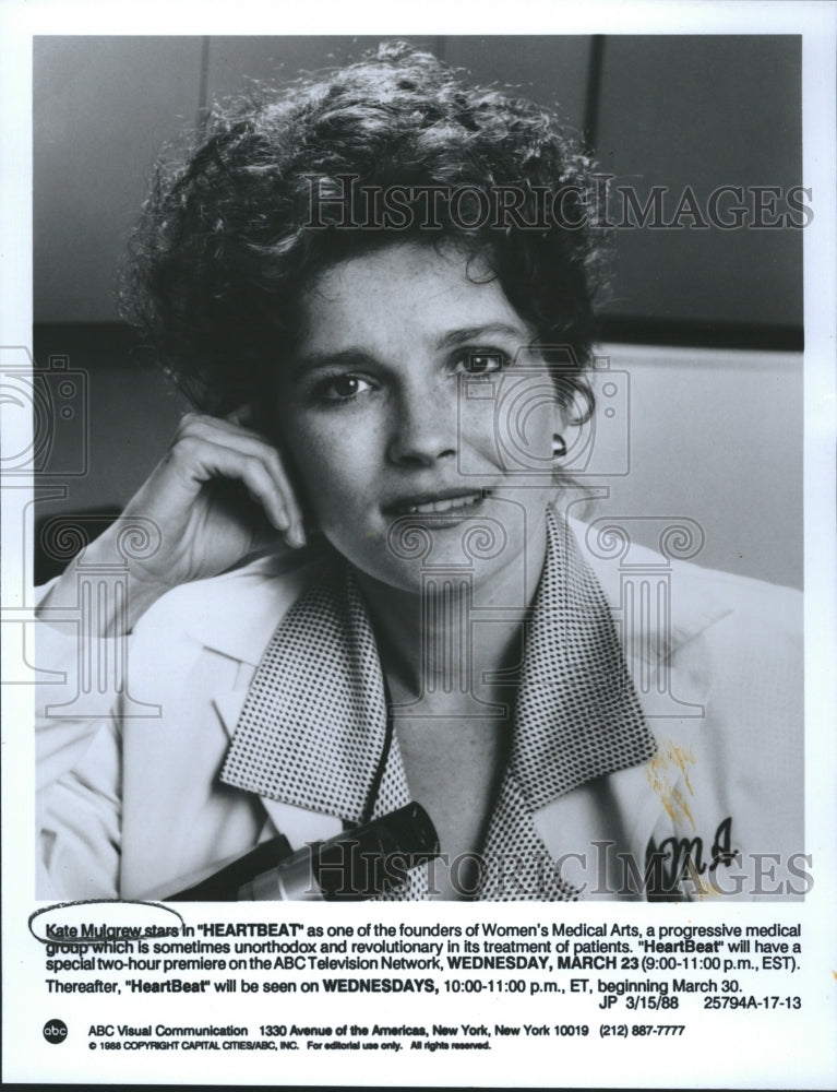 1988 Kate Mulgrew, star of TV series "Heartbeat" - Historic Images