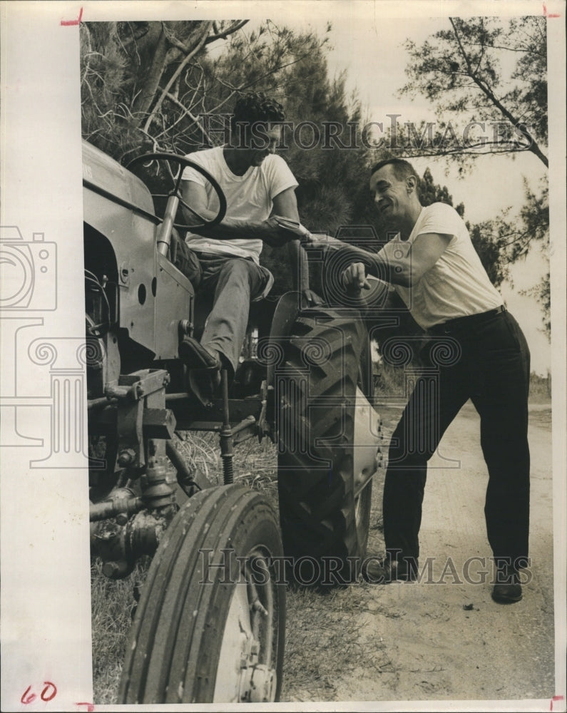 1961 Mrazek stops on a back road for a delivery  - Historic Images