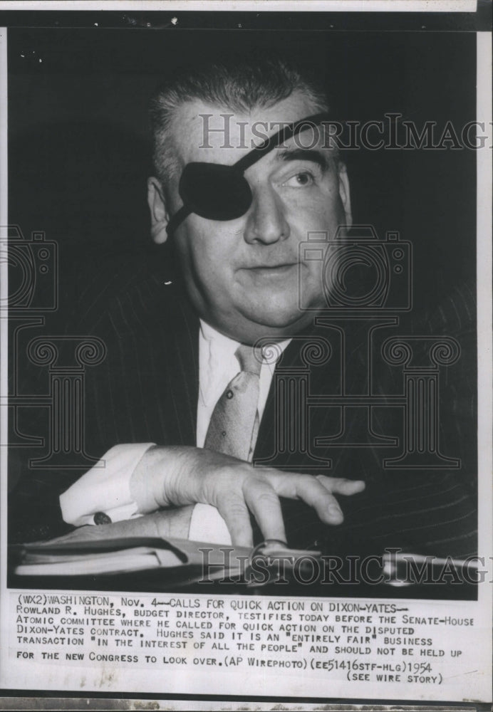 1954 Rowland Hughes Budget Director testifies before Senate House - Historic Images