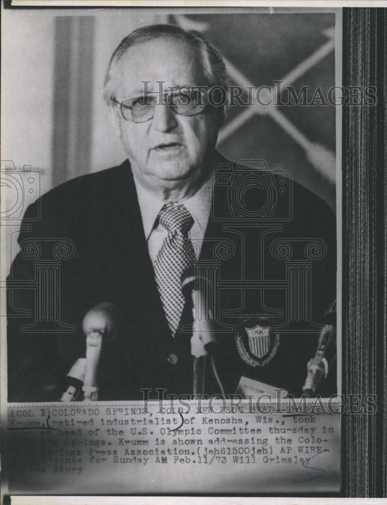 Press Photo Phillip S. Krumm, retired industrialist - Historic Images