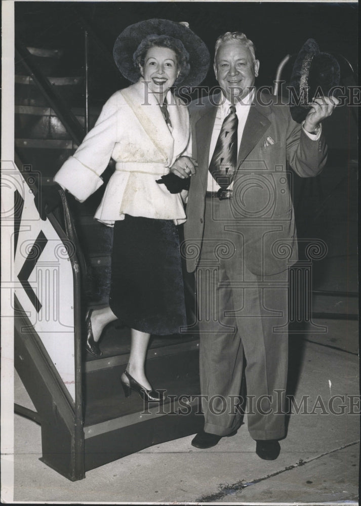 1950 Lauritz Melchoir, Opera Singer, With Wife  - Historic Images