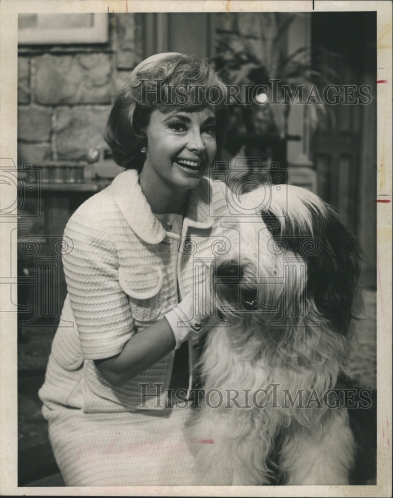 1965 Audrey Meadows, Director of Bank In Denver, With Her Dog - Historic Images