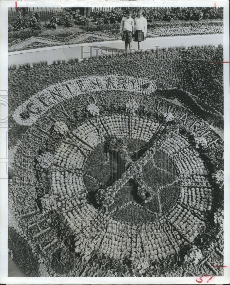 1964 Edinburg Floral Clock in Scotland.  - Historic Images