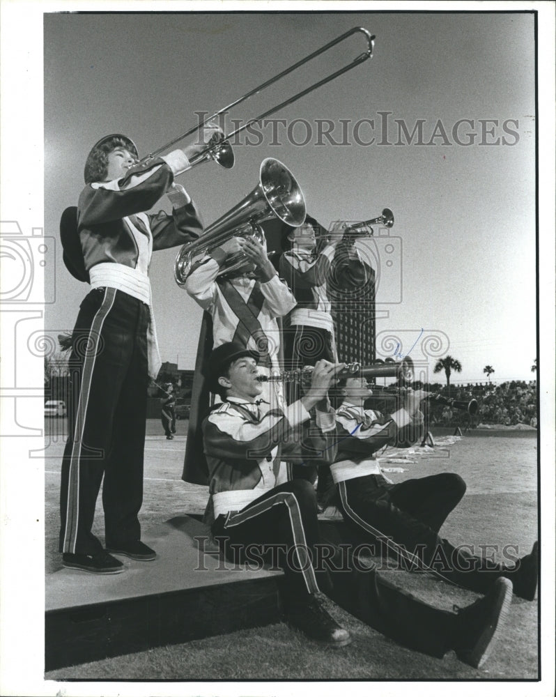 1985 Young Band members competing in the Champions on Parade Contest - Historic Images