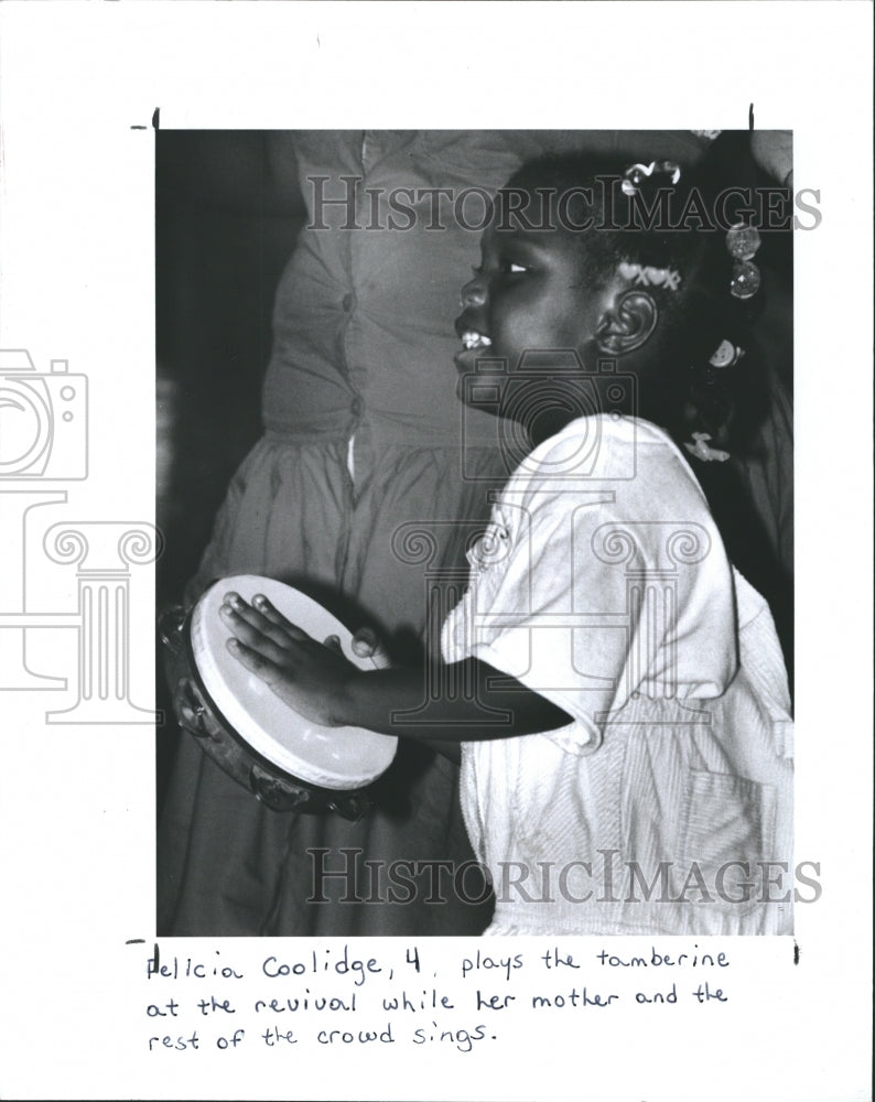 1992 Felicia Coolidge Four Plays Tambourine Revival Meeting  Tampa - Historic Images