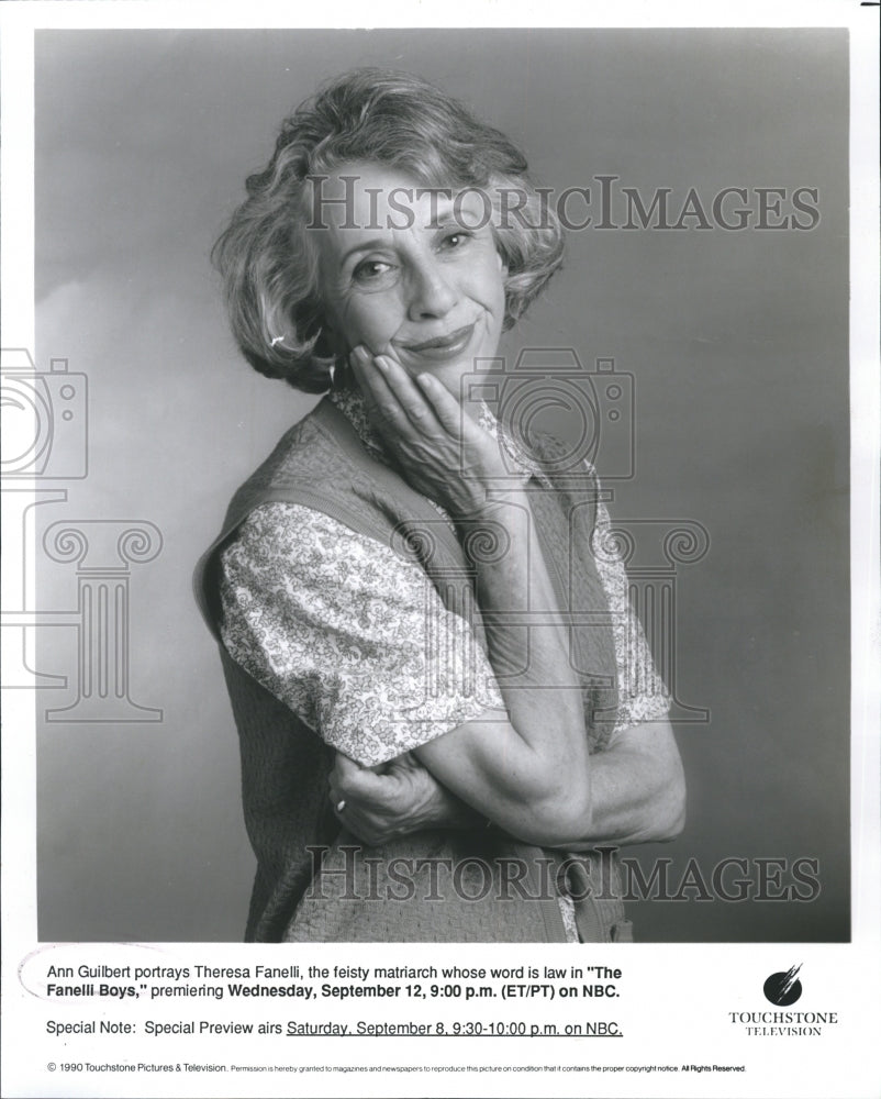 Press Photo Anne Guilbert, star of "The Fanelli Boys" on NBC - Historic Images