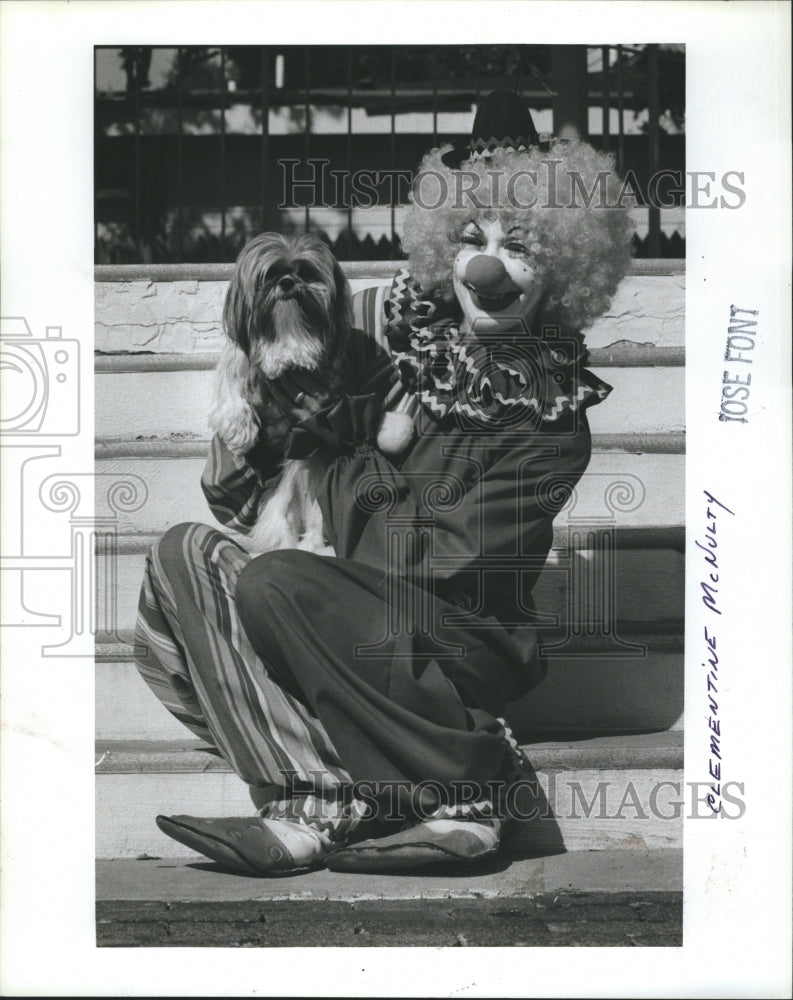 1983 Comissioner Clementine McNulty as Rik Rak the clown - Historic Images