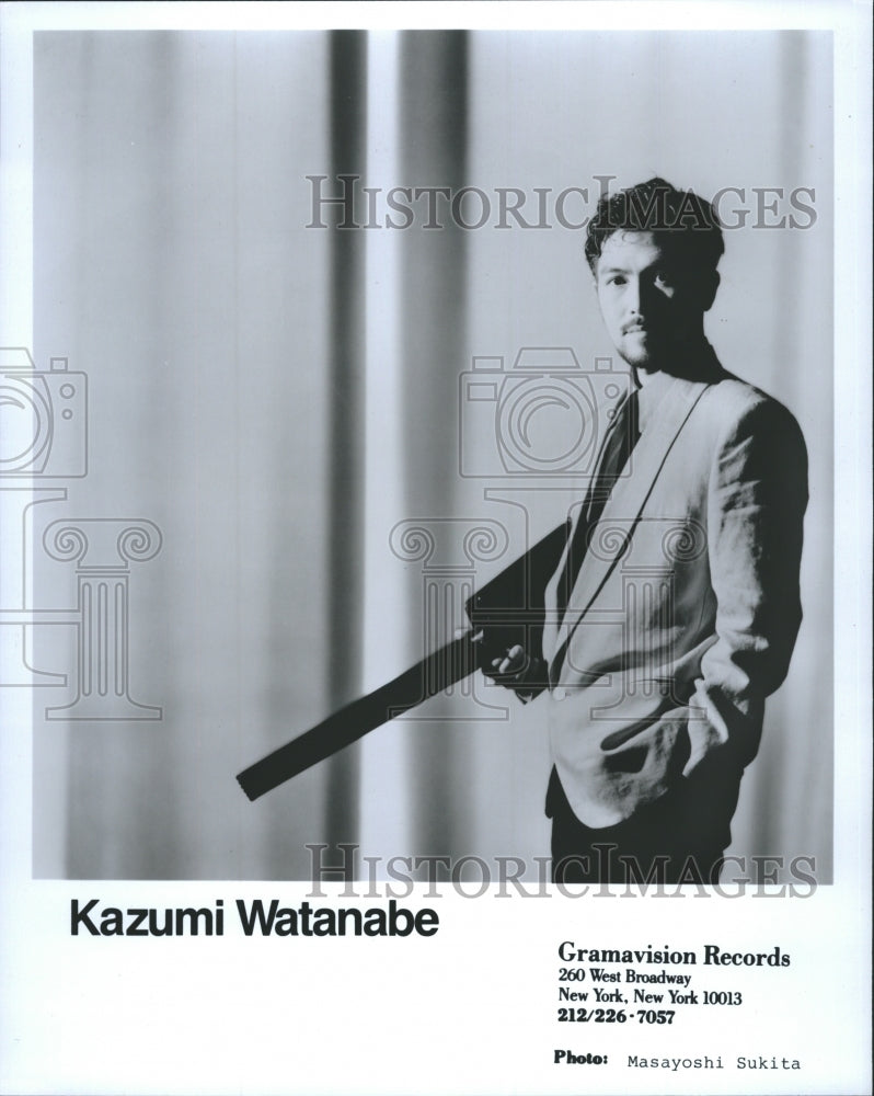 1986 Press Photo Kuzumi Watanabe, Musician - Historic Images