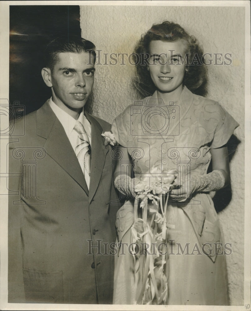 1949 Wedding of Cpl. Robert A. Wile &amp; Marie Wolf  - Historic Images