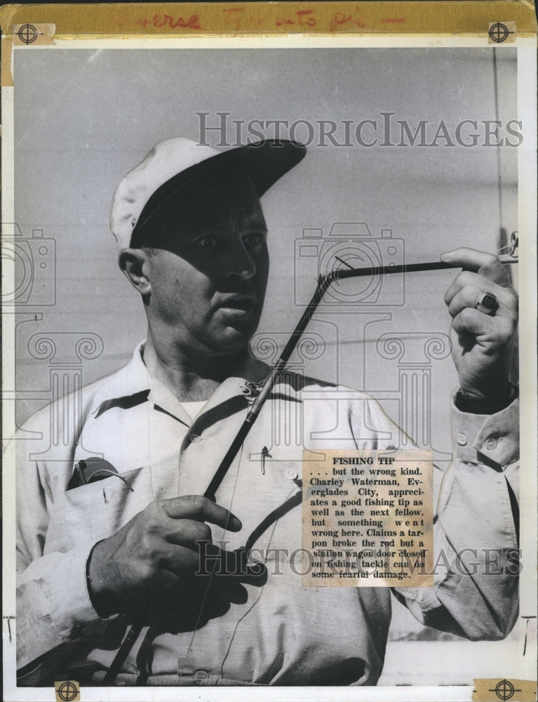 1962 Charley Waterman Fishing  - Historic Images