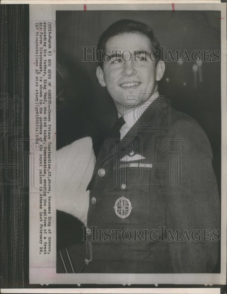 1964 King Constantine of Greece - Historic Images