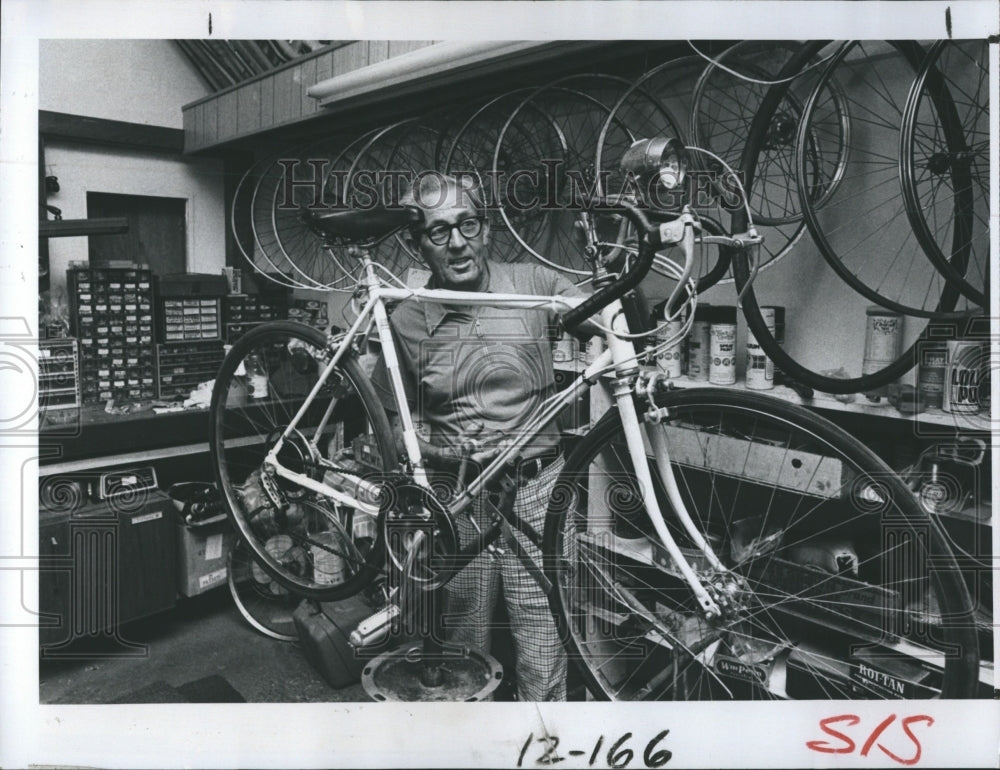 1980 Otto Theil, owner of Madeira Bike Shop - Historic Images