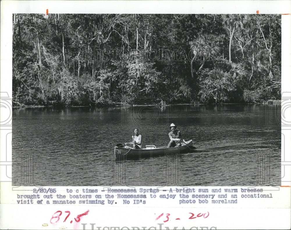 1985 Canoers on he Homasassa River - Historic Images